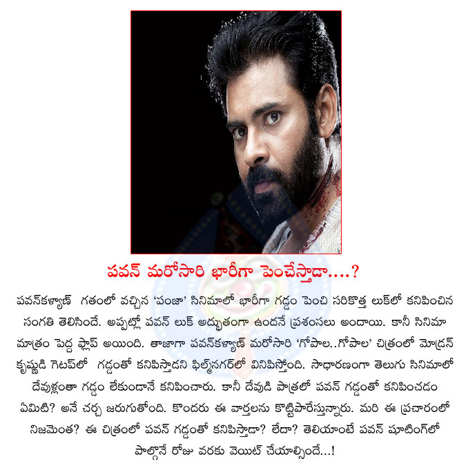 beard,pawan kalyan,gopala gopala,pawan kalyan role in gopala gopala movie,venkatesh,panjaa,beard pawan in gopala gopala  beard, pawan kalyan, gopala gopala, pawan kalyan role in gopala gopala movie, venkatesh, panjaa, beard pawan in gopala gopala